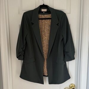 Skies Are Blue Dark Green Women's Blazer